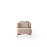 Pier Armchair - Armchair - Bouclé & Cotton Blend - Brass Legs - Ider Furniture London