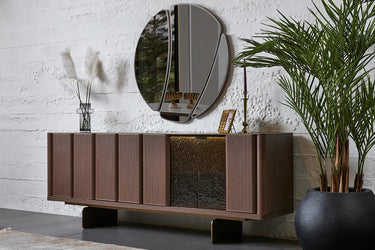 Piano Sideboard & Mirror - Ider Furniture