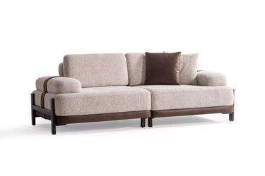 Rina 3 Seater Modular Sofa - 3 Seater Modular Sofa - Nubuck - Wooden Legs - Ider Furniture London - View 2