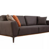 Safran 3 Seater Sofa - Anthracite - 3 Seater Sofa - Anthracite - Nubuck - Metal Legs - Ider Furniture London