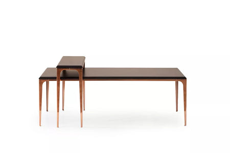 Santos Coffee Table Black With Bronze Legs - Ider Furniture