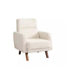 Selge Armchair - Armchair - Bouclé & Cotton Blend - Wooden Legs - Ider Furniture London