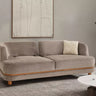 Siesta 3 Seater Sofa Grey - 3 Seater Sofa - Grey - Cotton Blend - Wooden Legs - Ider Furniture London