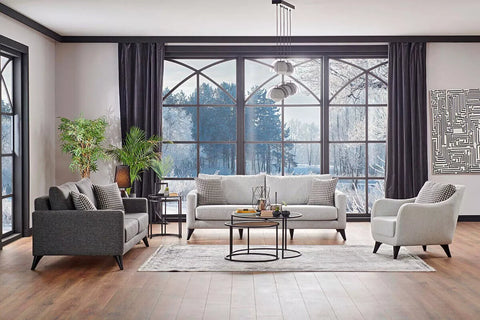 Silver Sofa Set - Ider Furniture