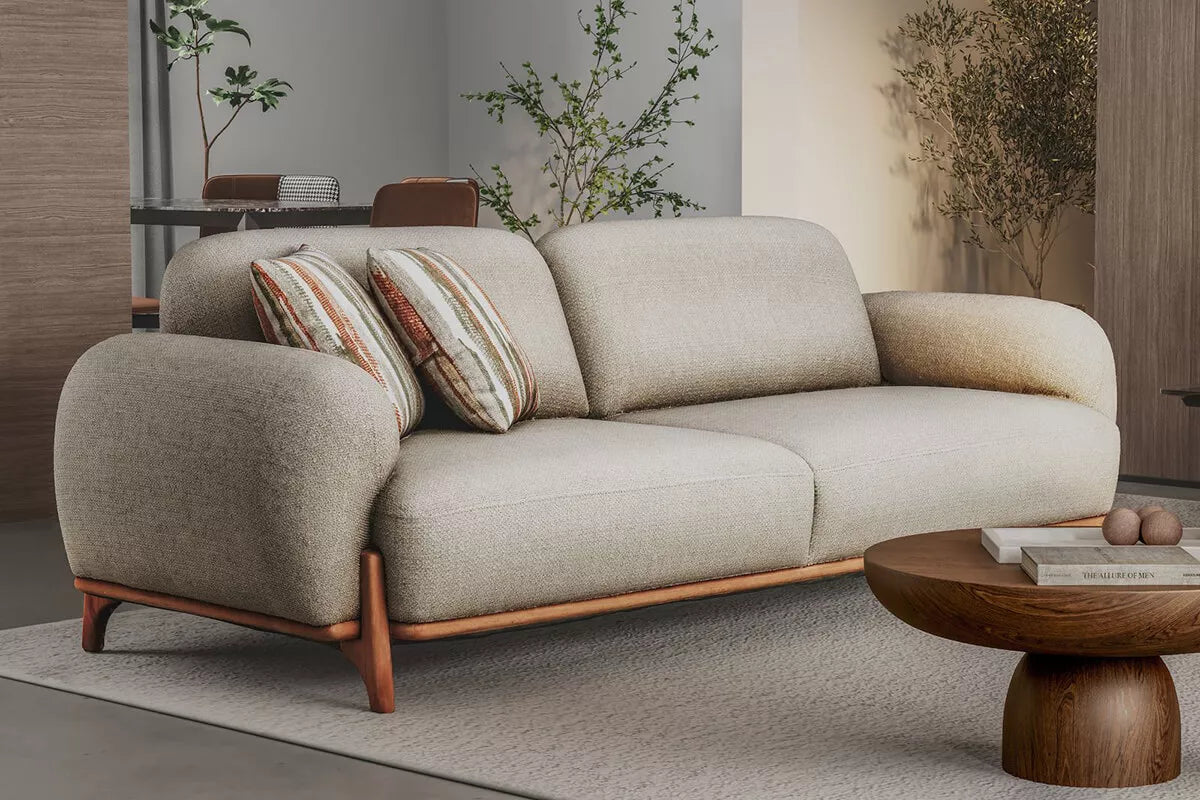 Sirius 3 Seater Sofa Cream - Ider Furniture