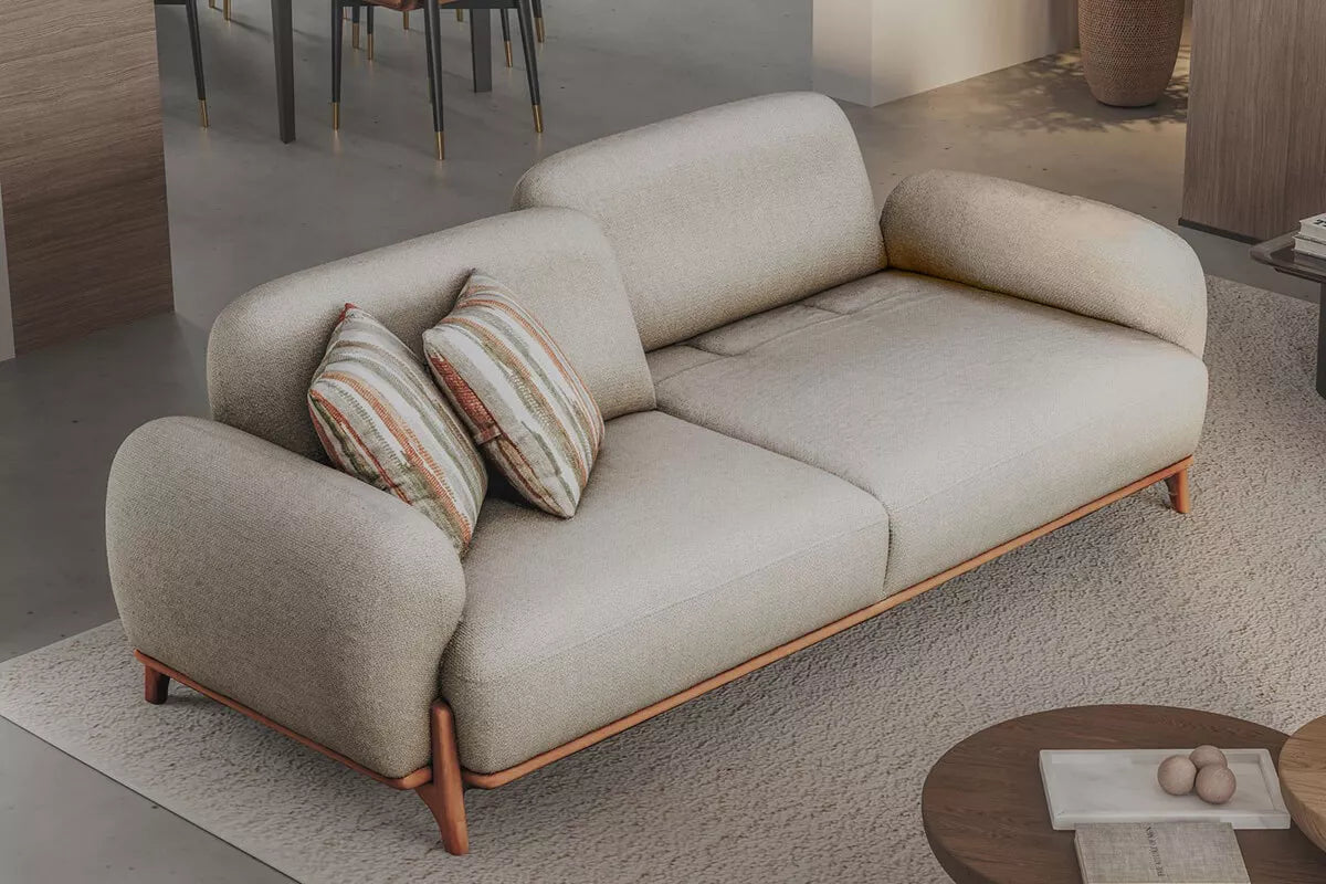 Sirius 3 Seater Sofa Cream - Ider Furniture