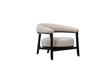 Soho Armchair - Armchair - Bouclé & Cotton Blend - Wooden Legs - Ider Furniture London - View 2