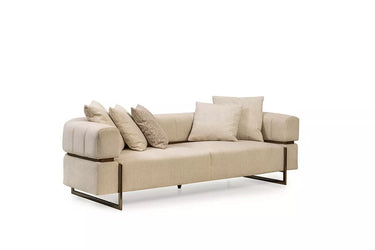 Stella 3 Seater Sofa - 3 Seater Sofa - Nubuck - Brass Legs - Ider Furniture London - View 2