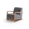 Thalia Armchair - Armchair - Bouclé & Cotton Blend - Wooden Legs - Ider Furniture London
