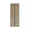 Torino 2 Doors Wardrobe - (with Drawers) - Ider Furniture London