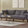 Venedik 3 Seater Sofa - 3 Seater Sofa - Linen - Metal Legs - Ider Furniture London