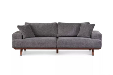 Venedik 3 Seater Sofa - 3 Seater Sofa - Linen - Metal Legs - Ider Furniture London - View 2