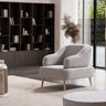 Vespa Armchair - Armchair - Bouclé & Cotton Blend - Wooden Legs - Ider Furniture London