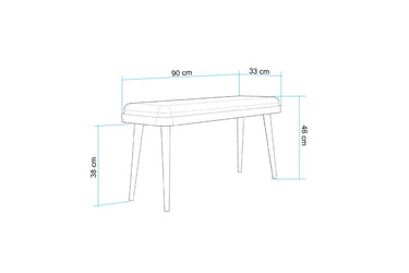 Vina Bench Travertine & Walnut