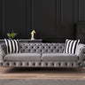 Milano Chesterfield 3 Seater Sofa - 3 Seater Sofa - Velvet - Chrome / Gold Legs - Ider Furniture London