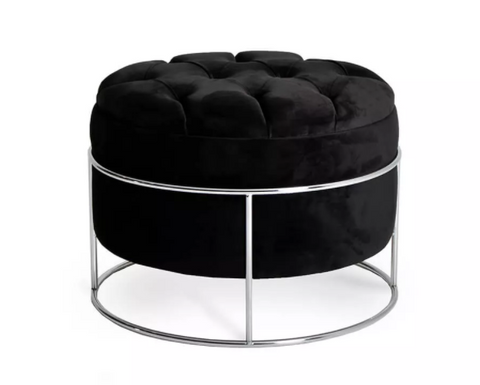 Palma Pouffe Black - Ider Furniture