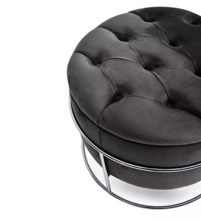 Palma Pouffe Black - Ider Furniture
