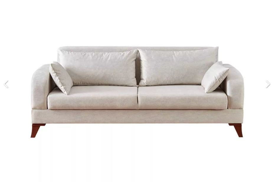 Vesta 3 Seater Sofa (Cream/Blue) - Ider Furniture