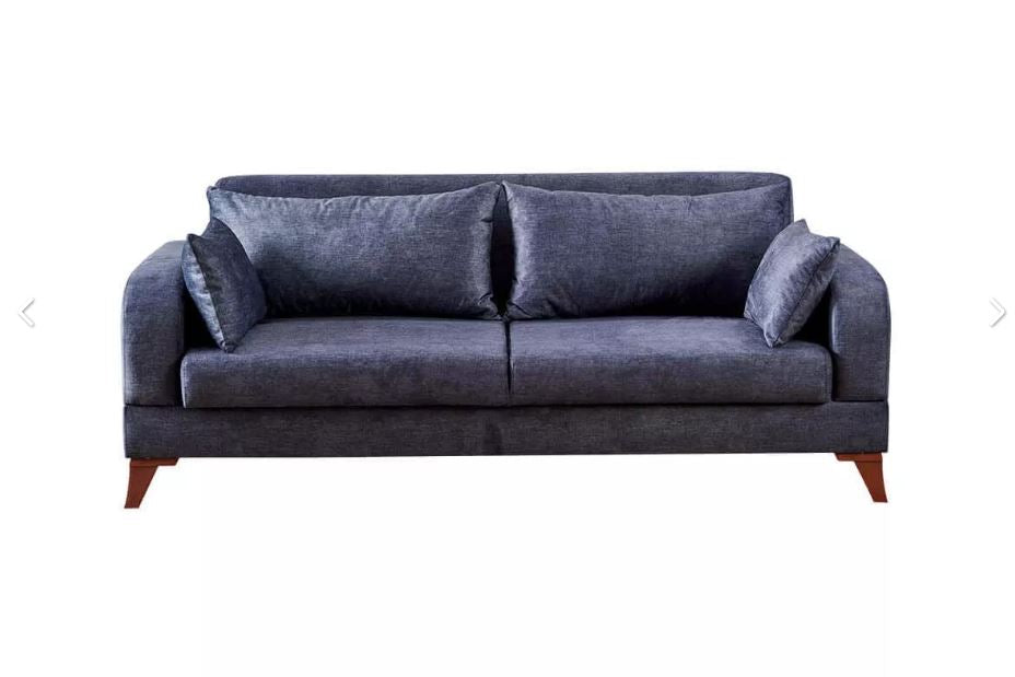 Vesta 3 Seater Sofa (Cream/Blue) - Ider Furniture