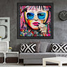 Wood Framed Textured Oil Painting Blue 80X80 - Ider Furniture