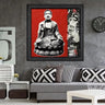 Wood Framed Textured Oil Painting Buddha 80X80 - Ider Furniture