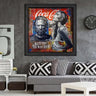 Wood Framed Textured Oil Painting Coke 80X80 - Ider Furniture