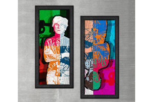 Wood Framed Textured Oil Painting Andy 2 Pieces 42x80 - Ider Furniture