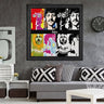 Wood Framed Textured Oil Painting Beatles 80X80 - Ider Furniture