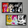 Wood Framed Textured Oil Painting Beatles 2 Pieces 42x80 - Ider Furniture