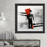 Wood Framed Textured Oil Painting Charlie Chaplin 80X80 - Ider Furniture