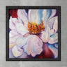 Wood Framed Textured Oil Painting White Flower 80X80 - Ider Furniture