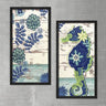 Wood Framed Textured Oil Painting Seahorse II 2 Pieces 42x80 - Ider Furniture