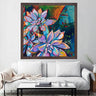 Wood Oil Painting Textured Painting Magenta 80X80 - Ider Furniture