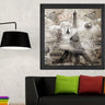 Wooden Oil Painting Textured Painting EifFel Tower 80X80 - Ider Furniture