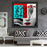 Wood Oil Painting Textured Table Fornasetti 80X80 - Ider Furniture