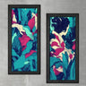 Wood Framed Textured Oil Painting Japanese 2 Pieces 42x80 - Ider Furniture