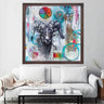 Wood Oil Painting Textured Painting Ram 80X80 - Ider Furniture