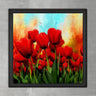 Wood Framed Textured Oil Painting Tulips 80X80 - Ider Furniture