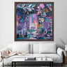 Wood Oil Paint Textured Painting Lilac 80X80 - Ider Furniture