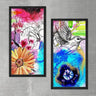 Wood Framed Textured Oil Painting Blue Bird 2 Pieces 42x80 - Ider Furniture