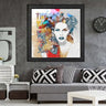 Wood Framed Textured Oil Painting Modern 80X80 - Ider Furniture