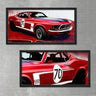 Wood Framed Textured Oil Painting Mustang 2 Pieces 42x80 - Ider Furniture