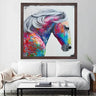 Wooden Frame Oil Painting Textured Table Wind 80X80 - Ider Furniture