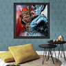 Wood Oil Painting Textured Painting Samurai 80X80 - Ider Furniture