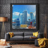 Wooden Oil Painting Textured Painting Building 80X80 - Ider Furniture