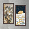 Wood Framed Textured Oil Painting Yellow Dream 2 Pieces 42x80 - Ider Furniture