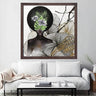 Wooden Frame Oil Painting Textured Painting Portrait 80X80 - Ider Furniture