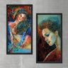 Wood Framed Textured Oil Painting Sonato 2 Pieces 42x80 - Ider Furniture