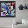 Wood Oil Painting Abstract Textured Abstract 80X80 - Ider Furniture