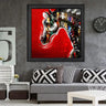 Wood Oil Painting Textured Painting Abstract horse 80X80 - Ider Furniture